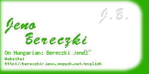 jeno bereczki business card